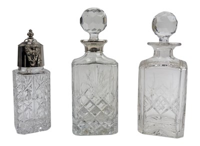 Lot 185 - GEORGE VI HALLMARKED SILVER MOUNTED DECANTER BY HARROD'S