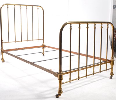 Lot 711 - 19TH CENTURY VICTORIAN FRENCH BRASS BED 'QUEEN SIZE'