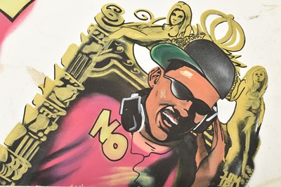 Lot 183 - VINTAGE 1990S FRESH PRINCE OF BEL AIR SPRAY PAINTED PANEL BOARD