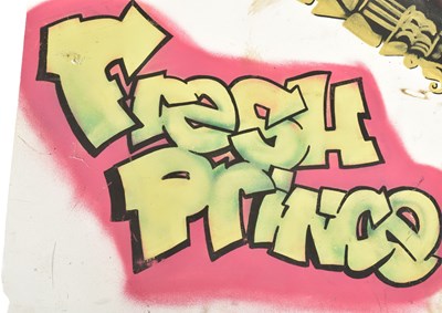 Lot 183 - VINTAGE 1990S FRESH PRINCE OF BEL AIR SPRAY PAINTED PANEL BOARD