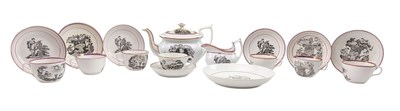 Lot 114 - 19TH CENTURY SUNDERLAND LUSTRE TEA SERVICE IN MEMORY OF PRINCESS CHARLOTTE