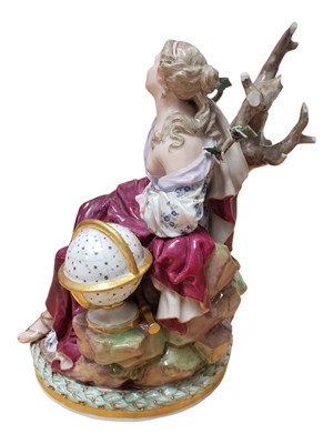 Lot 5 - MEISSEN 19TH CENTURY PORCELAIN ASTRONOMY FIGURE GROUP