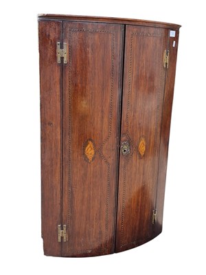Lot 797 - EDWARDIAN INLAID MAHOGANY CORNER CABINET