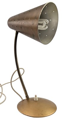 Lot 333 - G. A. SCOTT - MODEL TL33 (WITH A LATER SHADE) - VINTAGE GOOSENECK ARM DESK LAMP