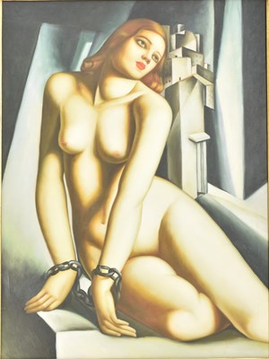 Lot 5 - AFTER TAMARA DE LEMPICKA (1898-1980) - GIRL IN CHAINS