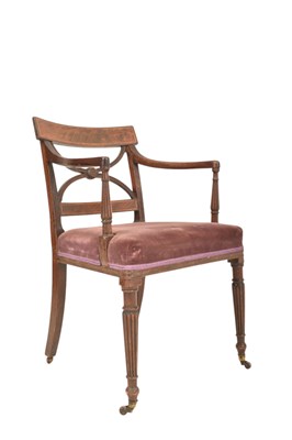 Lot 542 - EARLY 19TH CENTURY GILLOWS MANNER MAHOGANY DESK CHAIR