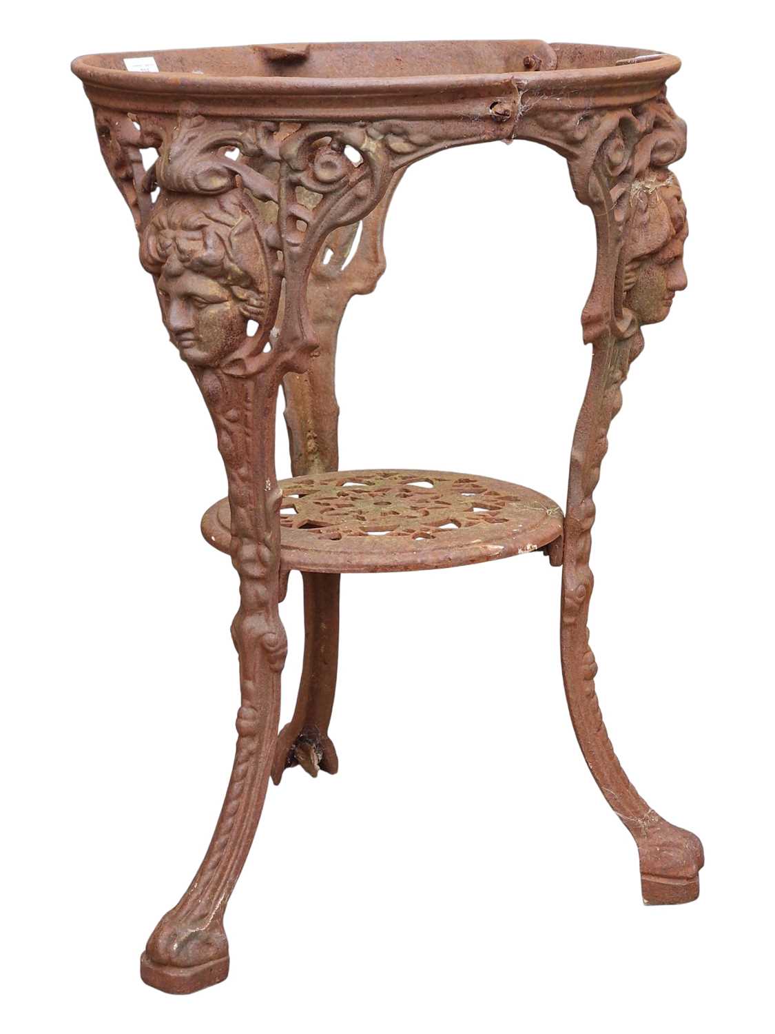 Lot 720 - VICTORIAN 19TH CENTURY CAST IRON BRITANNIA PUB TAVERN TABLE BASE