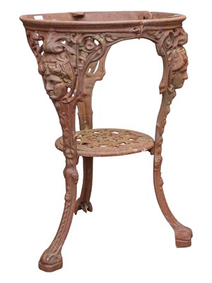 Lot 720 - VICTORIAN 19TH CENTURY CAST IRON BRITANNIA PUB TAVERN TABLE BASE