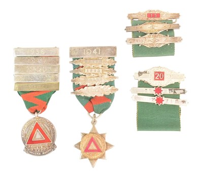 Lot 262 - SAFE DRIVING MEDALS 1936 - 1953 G H CLARKE