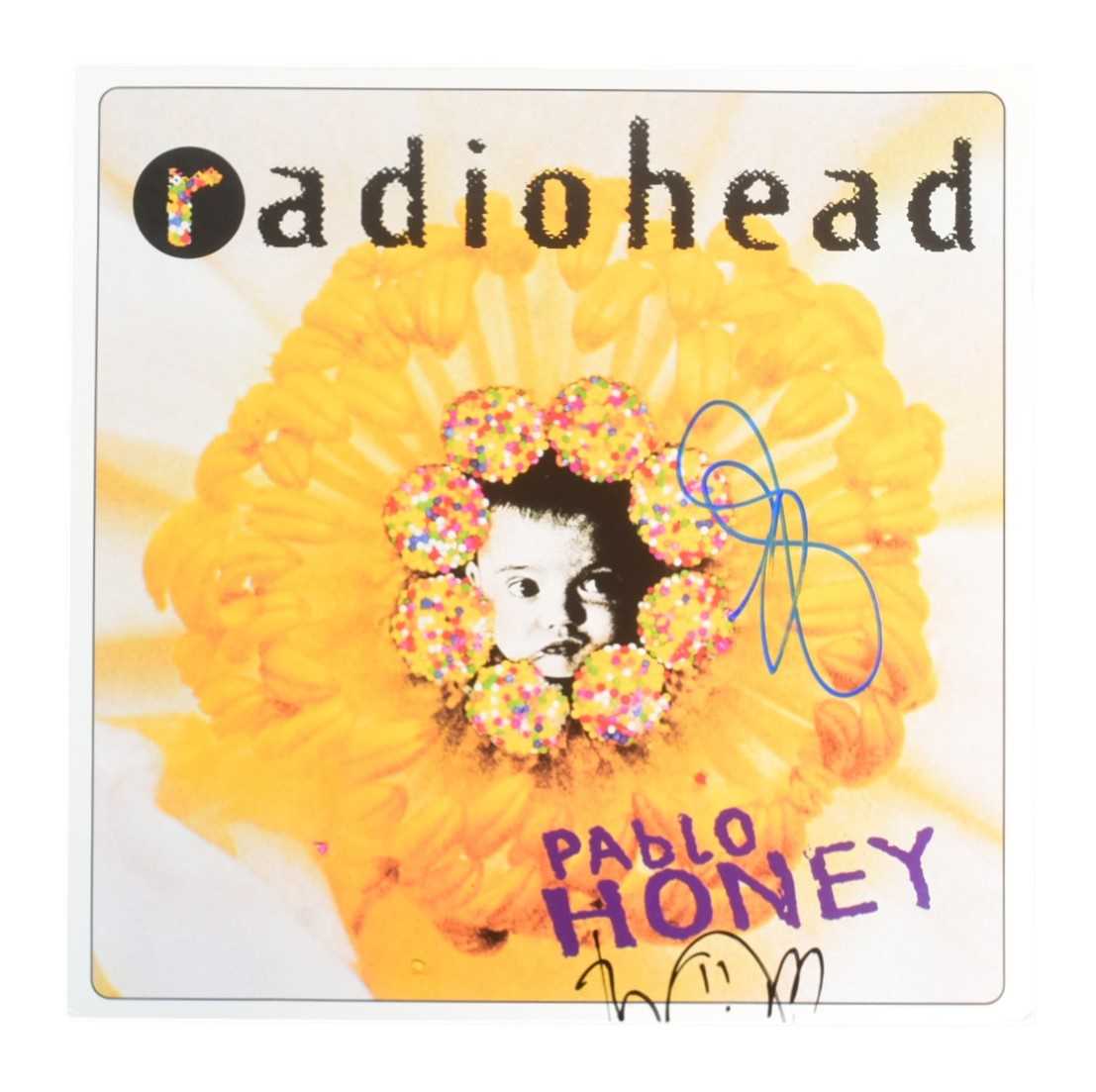 Lot 25 - RADIOHEAD (BAND) - DUAL SIGNED PABLO HONEY LP - BECKETT AUTHENTICATION