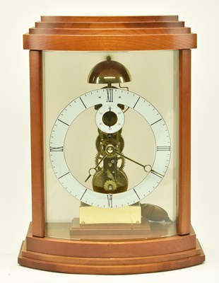 Lot 159 - KIENINGER - VINTAGE GERMAN 24 HOUR SKELETON MANTEL CLOCK