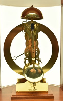 Lot 159 - KIENINGER - VINTAGE GERMAN 24 HOUR SKELETON MANTEL CLOCK