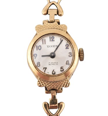 Lot 458 - HALLMARKED 9CT GOLD DIXEN LADIES DRESS WATCH