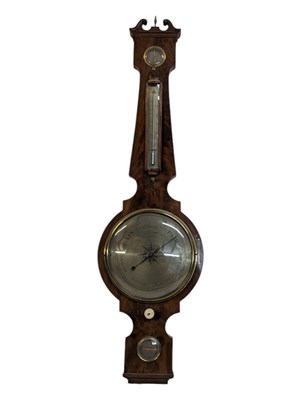 Lot 762a - 19TH CENTURY GEORGE III MAHOGANY WALL BAROMETER