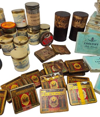 Lot 124 - TOBACCIANA. COLLECTION OF APPROX. 74 EARLY 20TH CENTURY CIGARETTE TINS WITH CONTENTS