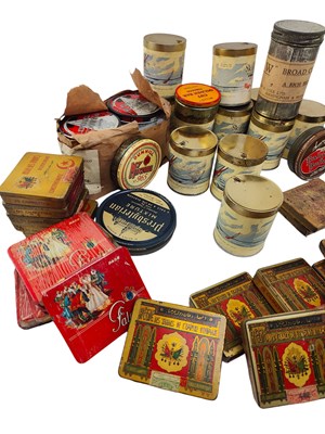 Lot 124 - TOBACCIANA. COLLECTION OF APPROX. 74 EARLY 20TH CENTURY CIGARETTE TINS WITH CONTENTS