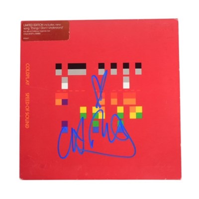 Lot 56 - COLDPLAY - CHRIS MARTIN - AUTOGRAPHED 7" VINYL RECORD