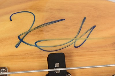 Lot 30 - METALLICA (BAND) - DUAL AUTOGRAPHED BASS GUITAR - ACOA