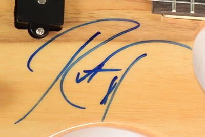 Lot 30 - METALLICA (BAND) - DUAL AUTOGRAPHED BASS GUITAR - ACOA