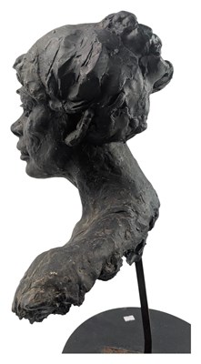 Lot 332 - FROM THE ESTATE OF JOHN WRAGG - PAINTED FIBERGLASS BUST SCULPTURE