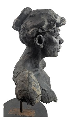 Lot 332 - FROM THE ESTATE OF JOHN WRAGG - PAINTED FIBERGLASS BUST SCULPTURE