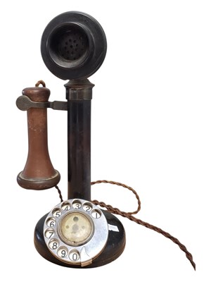 Lot 229 - EARLY 20TH CENTURY CANDLESTICK TELEPHONE