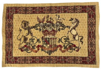 Lot 148 - HINES OF OXFORD - FLEMISH TAPESTRIES LOOM WOVEN ARMORIAL CHENILLE WALL TAPESTRY