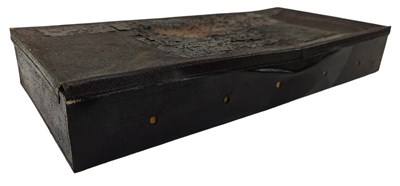 Lot 15 - TOBACCIANA. EDWARDIAN IRON BOX OF ORIGINAL NESTOR CIGARETTE BOXES WITH CONTENTS
