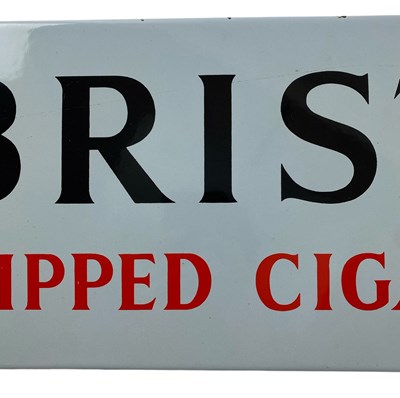 Lot 9 - BRISTOL TIPPED CIGARETTES - ENAMEL ADVERTISING SIGN