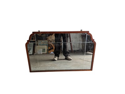 Lot 586 - EARLY 20TH CENTURY ART DECO OVERMANTEL MIRROR