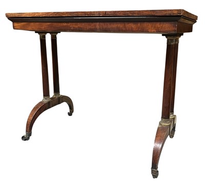 Lot 356 - EARLY 19TH CENTURY MAHOGANY & ORMOLU ARTICULATED CARD TABLE