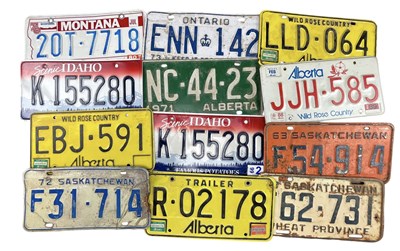 Lot 69 - SELECTION OF TWELVE 20TH-CENTURY AMERICAN CAR NUMBER PLATES