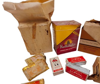 Lot 130 - TOBACCIANA. COLLECTION OF MID CENTURY TOBACCO IN THE ORIGINAL PACKAGING