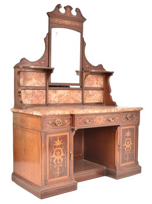 Lot 335A - EDWARDS & ROBERTS - EDWARDIAN MAHOGANY INLAID WASHSTAND