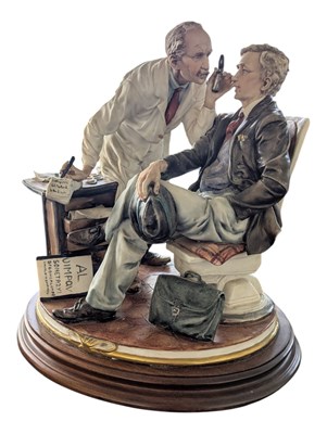 Lot 61 - CAPODIMONTE - VINTAGE SIGNED COPPOLA OPTICIAN FIGURE