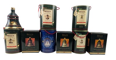 Lot 213 - NINE PORCELAIN BELL'S WHISKY COMMEMORATIVE DECANTERS