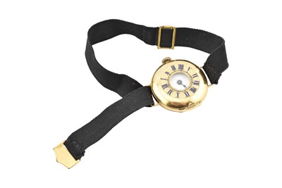 Lot 77 - EARLY 20TH CENTURY 18CT GOLD HALF HUNTER WRISTWATCH