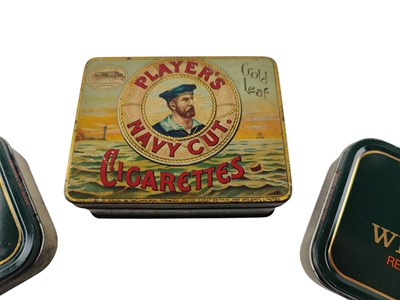 Lot 161 - PLAYER'S NAVY CUT CIGARETTES. SIX EARLY TO MID CENTURY ADVERTISING TINS