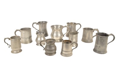 Lot 313 - LARGE COLLECTION 19TH & 20TH CENTURY PEWTER TANKARDS