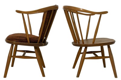 Lot 225 - ERCOL - MODEL 449 - COW HORN - PAIR OF ELBOW CHAIRS