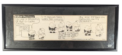 Lot 211 - FRANK DICKENS (BRITISH CARTOONIST) - BRISTOW - ORIGINAL CARTOON STRIP