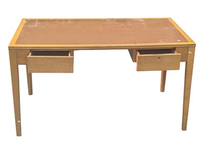 Lot 553 - POST WAR AIR MINISTRY GOLDEN OAK WRITING TABLE DESK