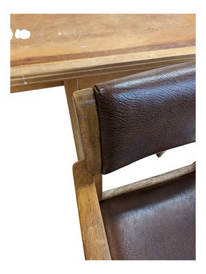 Lot 554 - POST WAR AIR MINISTRY 20TH CENTURY STYLE BEECH WOOD & INSET TOPPED DESK
