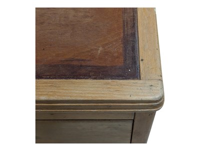Lot 554 - POST WAR AIR MINISTRY 20TH CENTURY STYLE BEECH WOOD & INSET TOPPED DESK