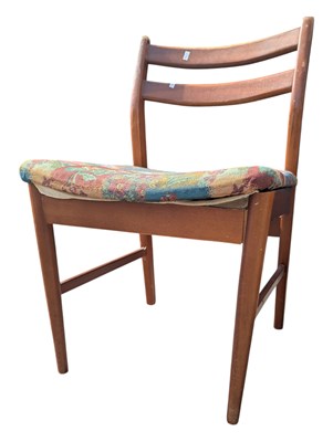 Lot 557 - JENTIQUE FURNITURE - MID CENTURY TEAK TABLE WITH 6 DINING CHAIRS