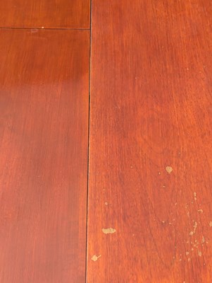 Lot 557 - JENTIQUE FURNITURE - MID CENTURY TEAK TABLE WITH 6 DINING CHAIRS