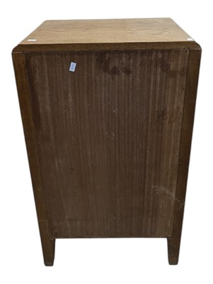 Lot 556 - AIR MINISTRY MID CENTURY OAK PEDESTAL DESK, CHAIR & BEDSIDE CABINET