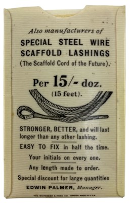 Lot 71 - ADVERTISING - EARLY 20TH CENTURY IVORINE ADVERTISING CARD HOLDER FOR PALMER'S TRAVELLING CRADLE