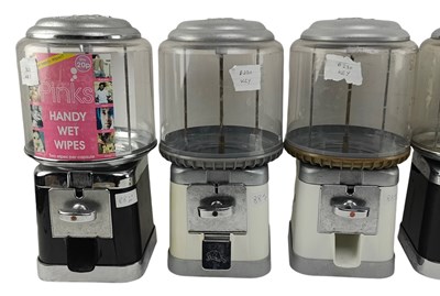 Lot 88 - BEAVER - SIX 20P SWEET CANDY MACHINES DISPENSERS
