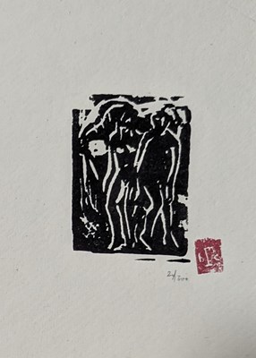Lot 24 - BILLY CHILDISH - UNTITLED WOODCUT